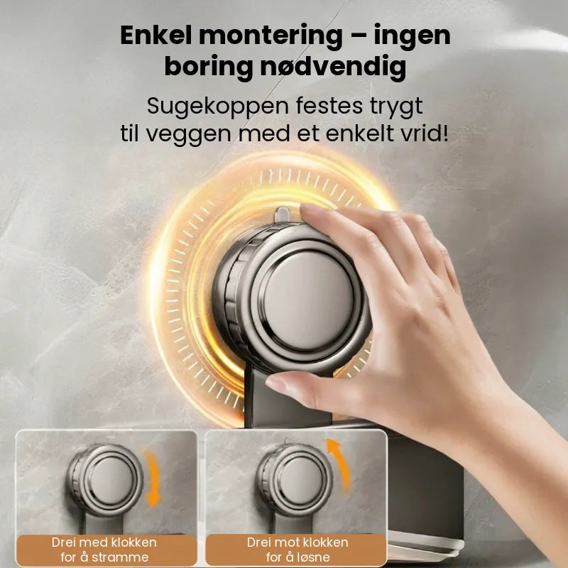 Oppbevaring med Sugekopper