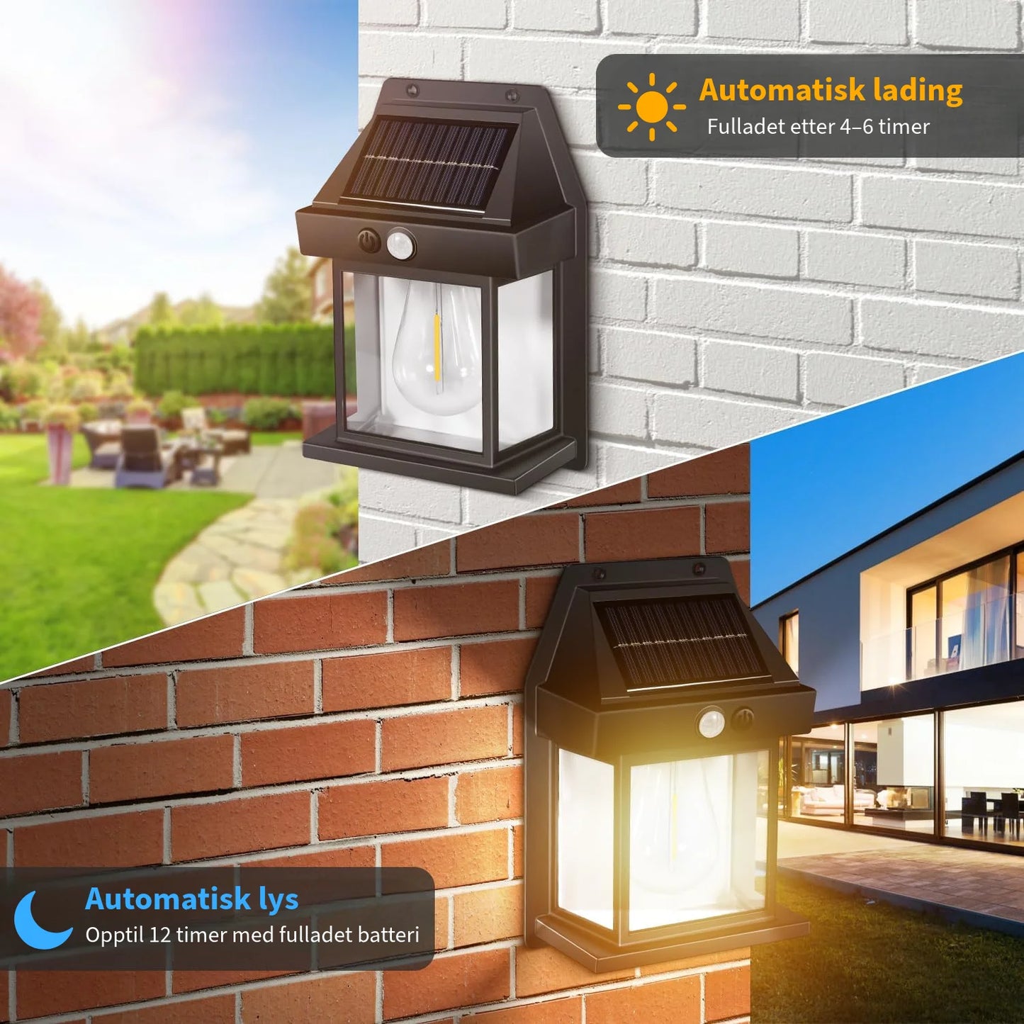 Solcelledrevet vanntett lampe