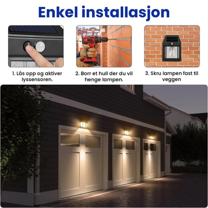 Solcelledrevet vanntett lampe