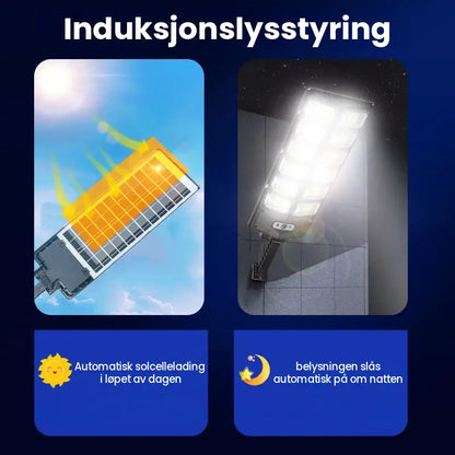 Kraftig solcelledrevet LED