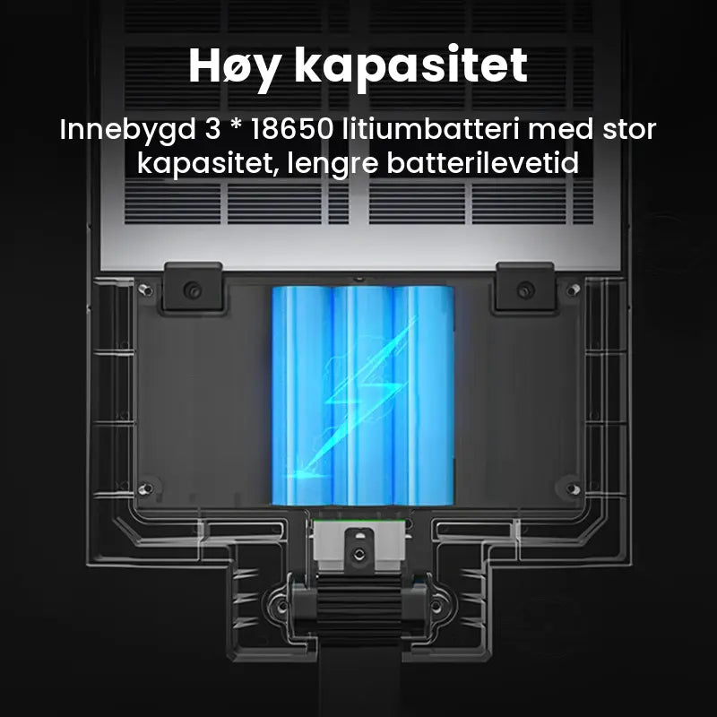 Kraftig solcelledrevet LED