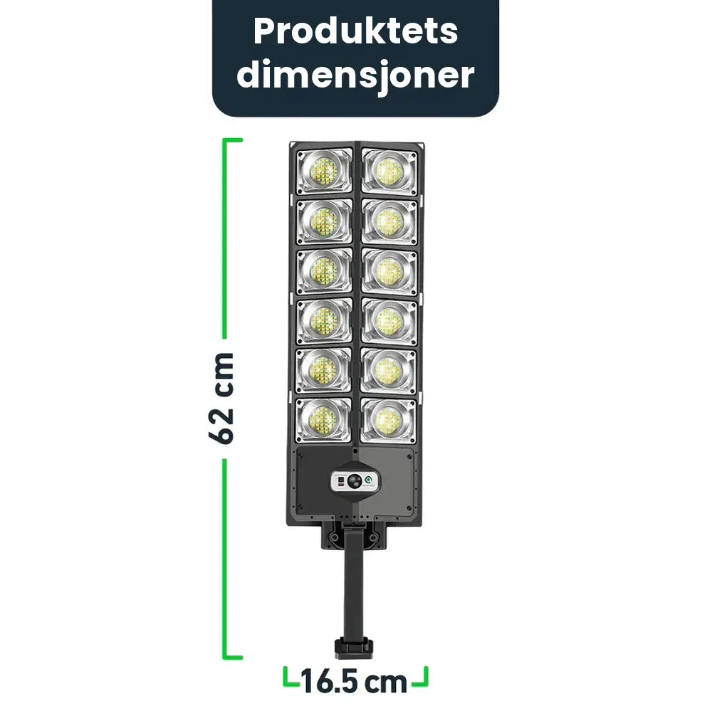 Kraftig solcelledrevet LED